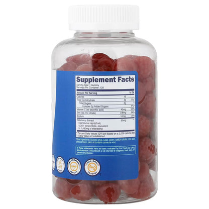 Nutricost Kids Elderberry Gummies 50mg – 120 Gummies with Zinc & Vitamin C, Kids Wellness Supplement