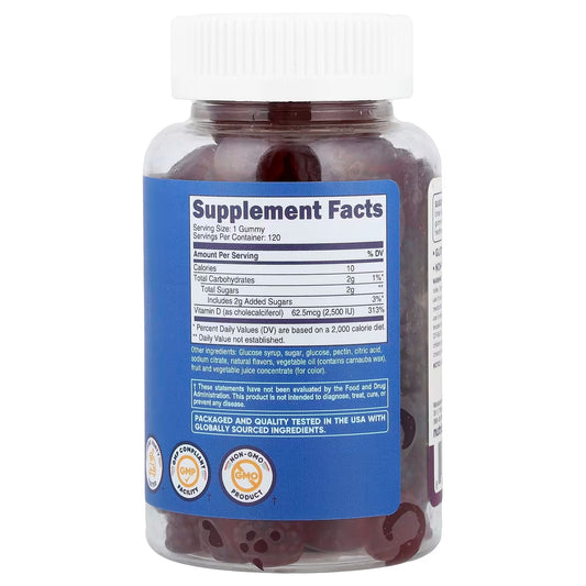 Nutricost Kids Vitamin D3 Gummies 2,500 IU (62.5mcg) – 120 Gummies, Children’s Vitamin D Supplement