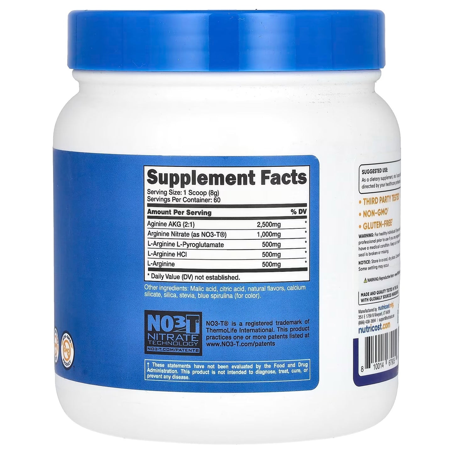 Nutricost Organic Pea Protein Powder 1 lb (454g) – Unflavored Plant-Based Protein Supplemen