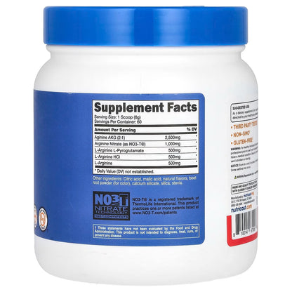 Nutricost L-Arginine Complex – Fruit Punch, 60 Servings, Gluten-Free Amino Acid Supplement