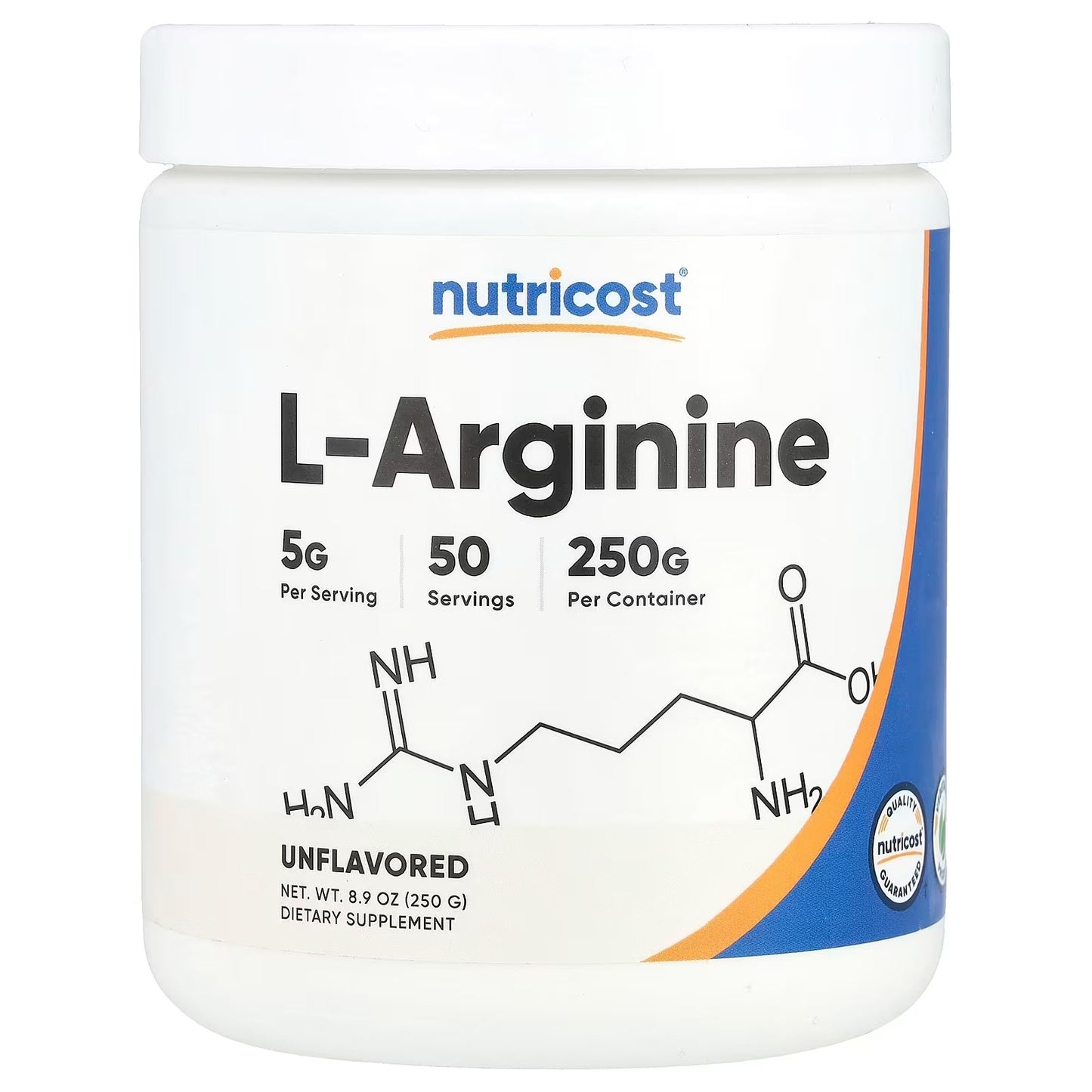 Nutricost L-Arginine Powder 250g – Pure L-Arginine, 5000mg Per Serving, Amino Acid Supplement