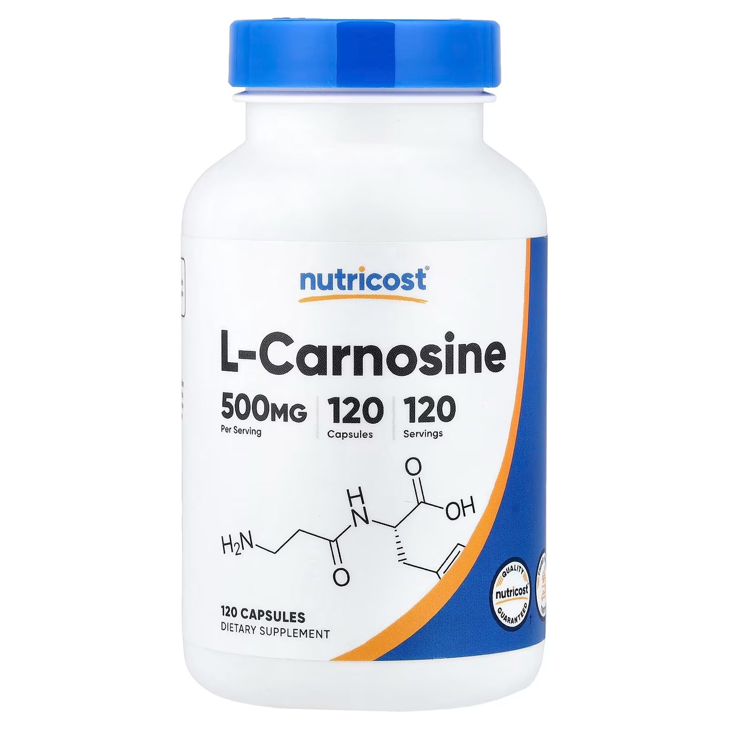Nutricost L-Carnosine 500mg – 120 Capsules, Gluten-Free & Non-GMO Amino Acid Supplement