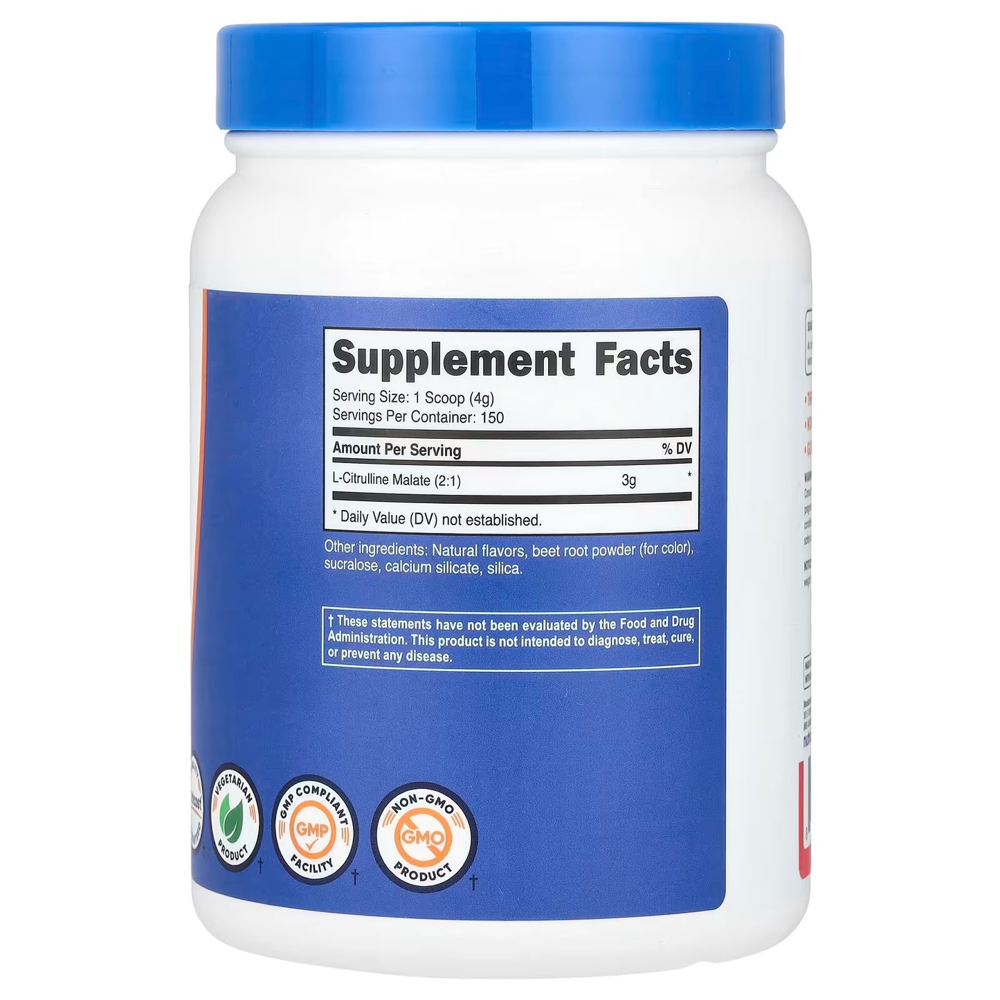Nutricost L-Citrulline Malate 2:1 Powder 600g – Fruit Punch Flavor, Workout & Pre-Workout Support