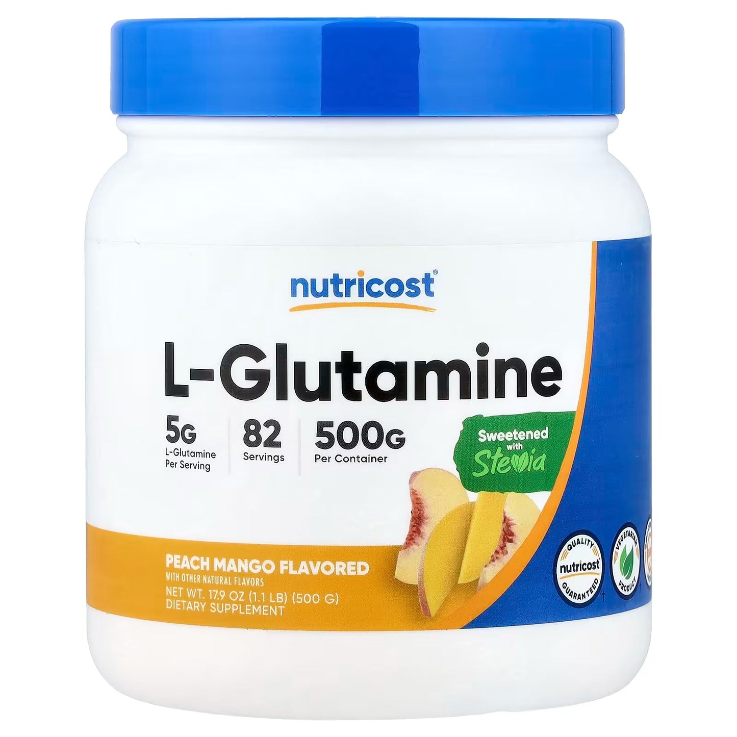 Nutricost L-Glutamine Powder 500g – Unflavored, 100 Servings, GMO-Free Amino Acid Supplement