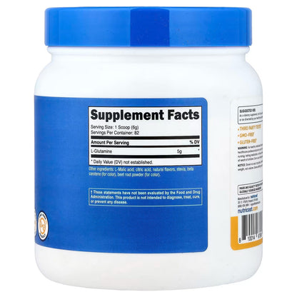 Nutricost L-Glutamine Powder 500g – Unflavored, 100 Servings, GMO-Free Amino Acid Supplement
