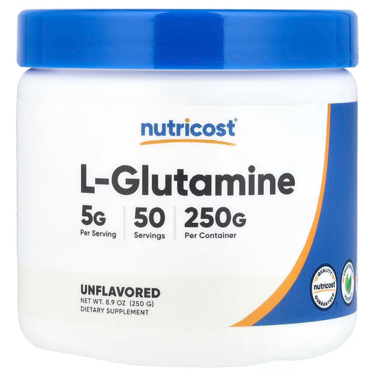 Nutricost L-Glutamine Powder 250g – Pure Glutamine Amino Acid Supplement