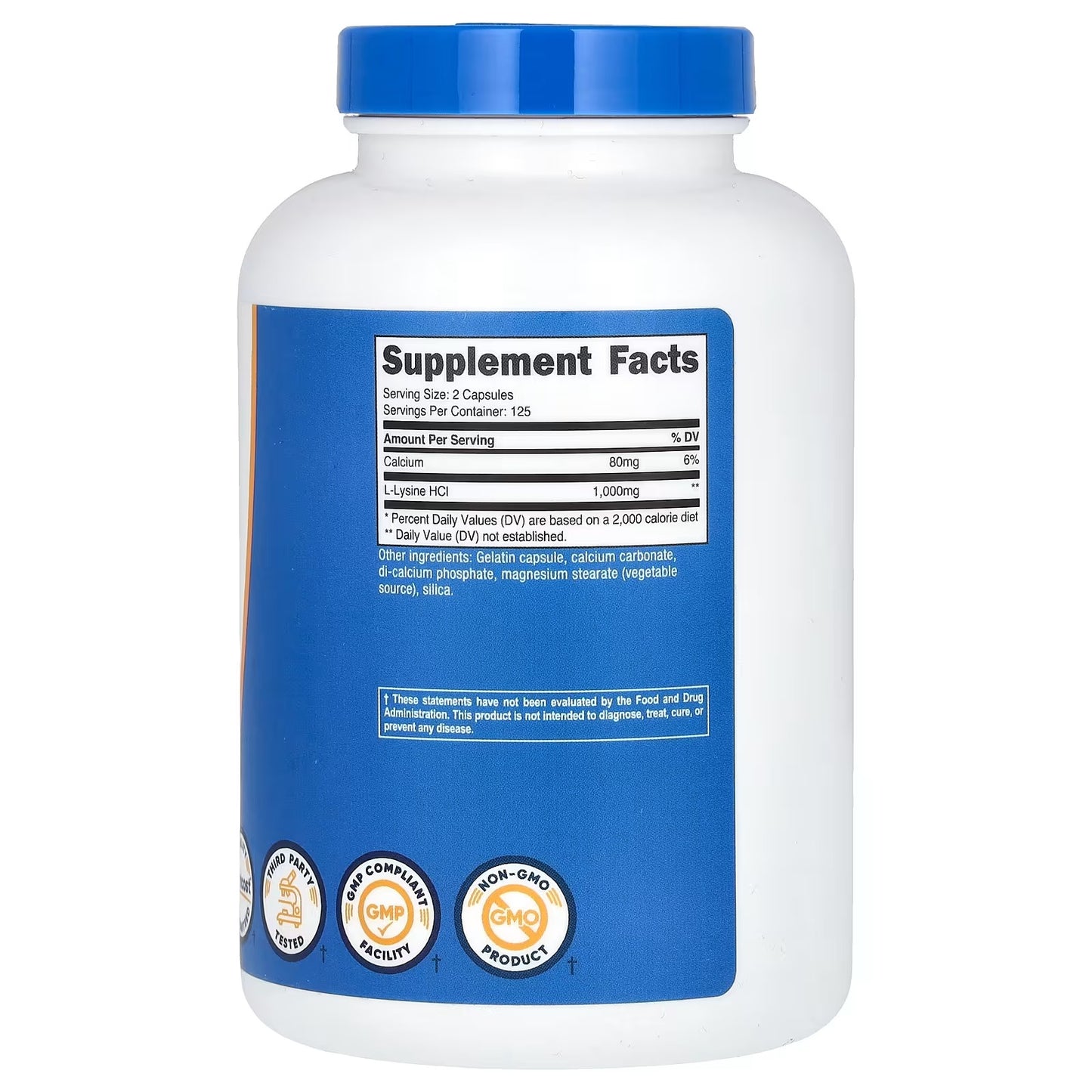 Nutricost L-Lysine 1000mg – 250 Capsules, 500mg Per Capsule, Gluten-Free Amino Acid Supplement