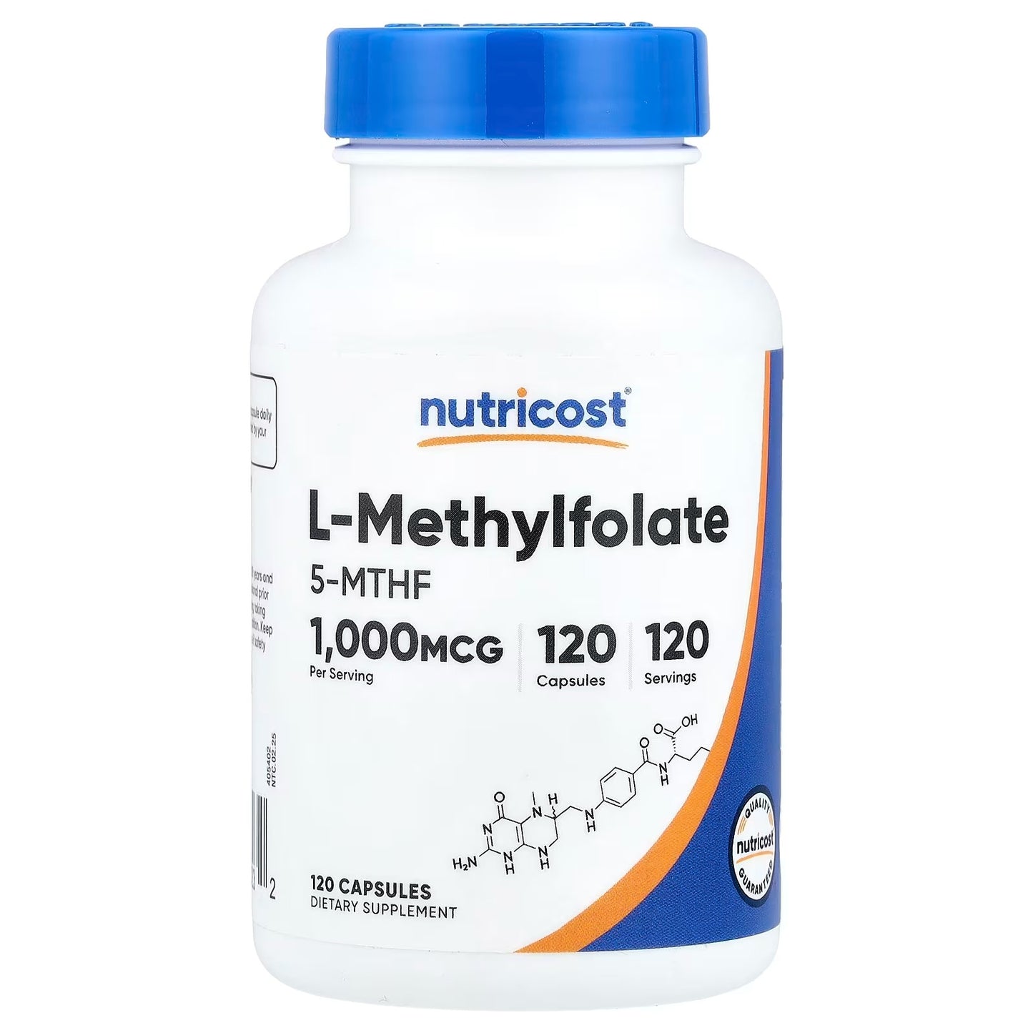 Nutricost Methylfolate 1000mcg – 120 Vegetarian Capsules, Methylated Folate, Gluten-Free & GMO-Free