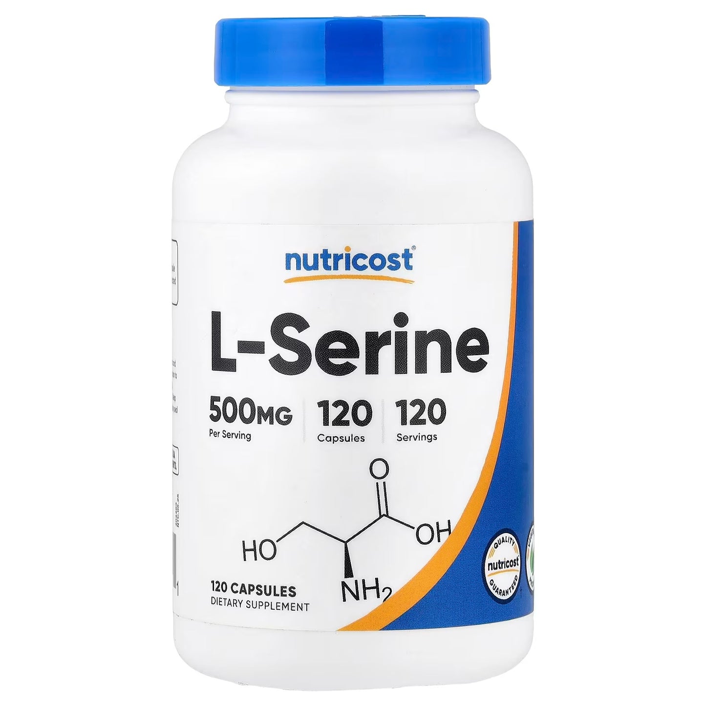 Nutricost L-Serine 500mg – 120 Capsules, 120 Servings, Gluten-Free & GMO-Free Amino Acid Supplement