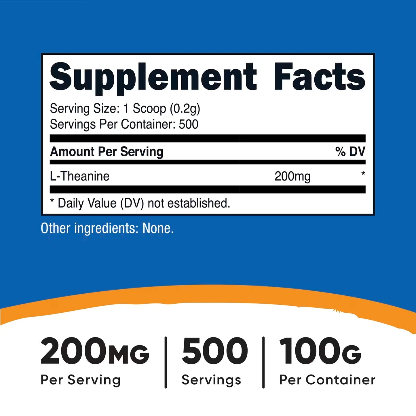 Nutricost L-Theanine Powder 100g – Pure L-Theanine, Gluten-Free & Non-GMO