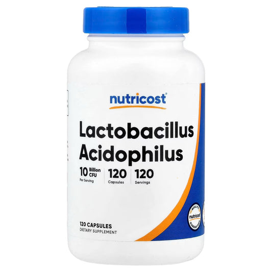Nutricost Lactobacillus Acidophilus 10 Billion CFU – 120 Vegetarian Capsules, Probiotic Supplement