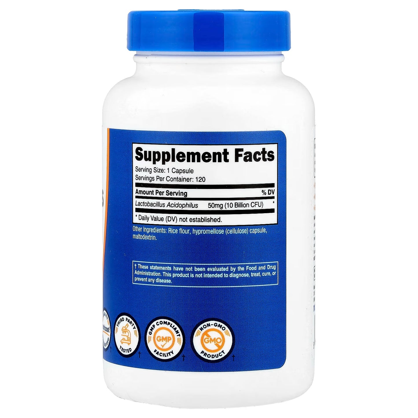 Nutricost Lactobacillus Acidophilus 10 Billion CFU – 120 Vegetarian Capsules, Probiotic Supplement
