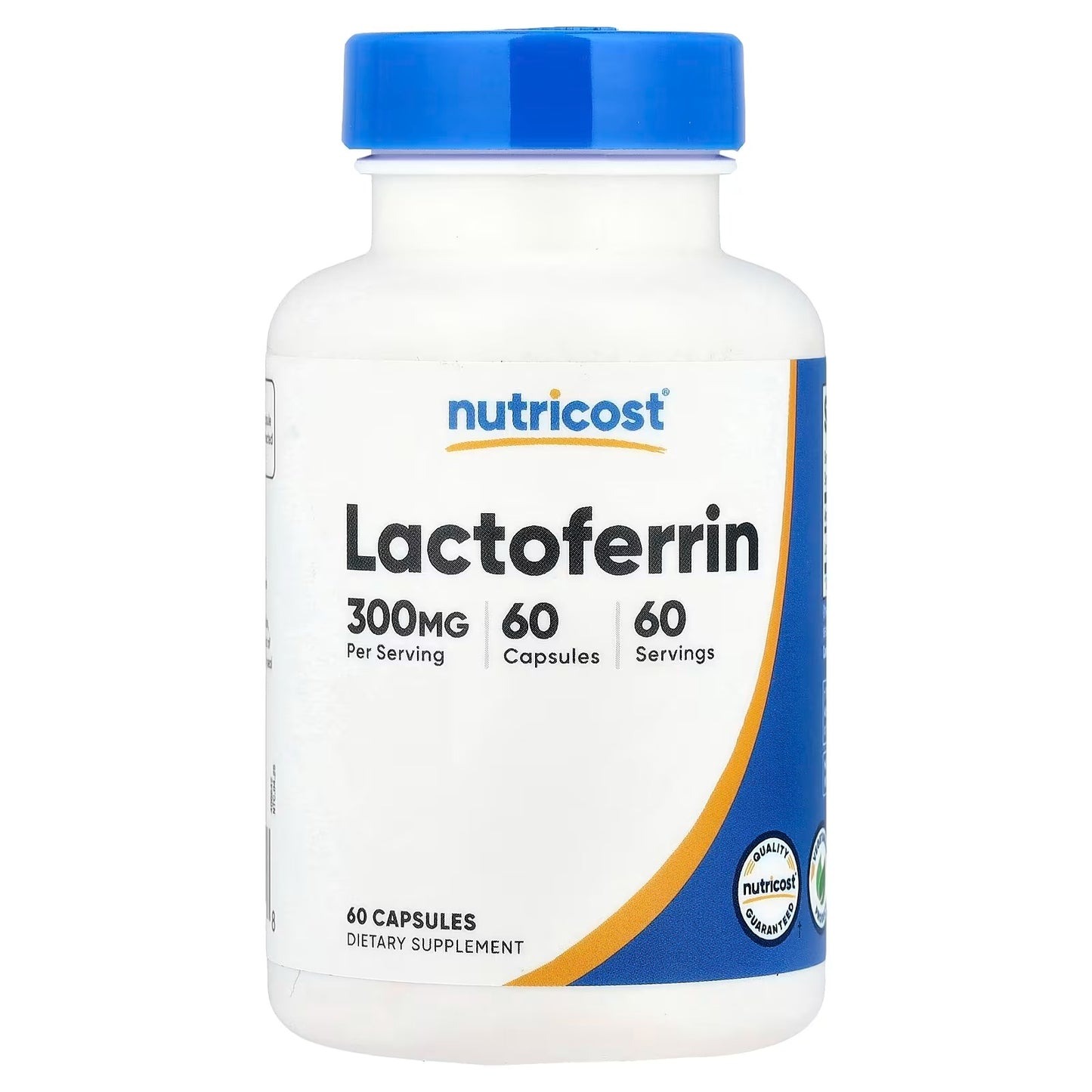 Nutricost Lactoferrin 300mg – 60 Vegetarian Capsules, 60 Servings, Gluten-Free & GMO-Free, GMP Compliant