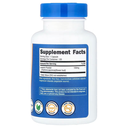Nutricost Luteolin 100mg – 120 Vegetarian Capsules, Gluten-Free & GMO-Free