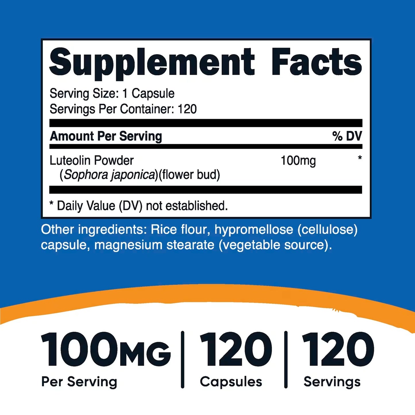Nutricost Luteolin 100mg – 120 Vegetarian Capsules, Gluten-Free & GMO-Free