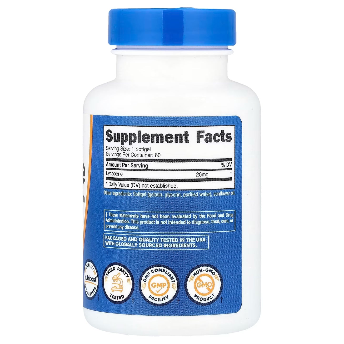 Nutricost Lycopene 20mg – 60 Softgels, Gluten-Free & Non-GMO Antioxidant Supplement