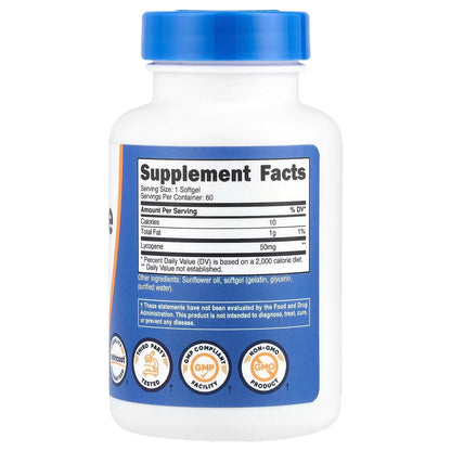 Nutricost Lycopene 50mg – 60 Softgels, Antioxidant Carotenoid Supplement