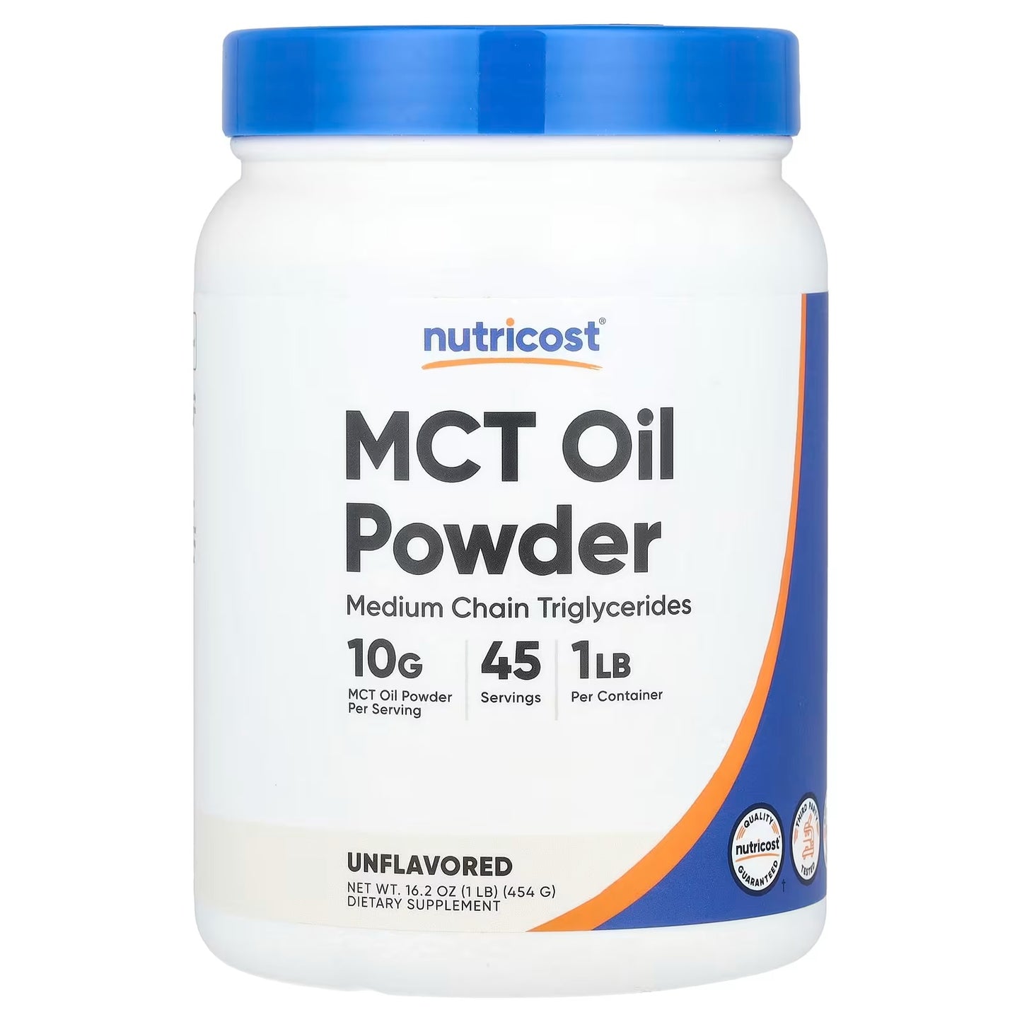 Nutricost MCT Oil Powder 1 lb (16oz) – Medium Chain Triglycerides, Gluten-Free MCT Supplement