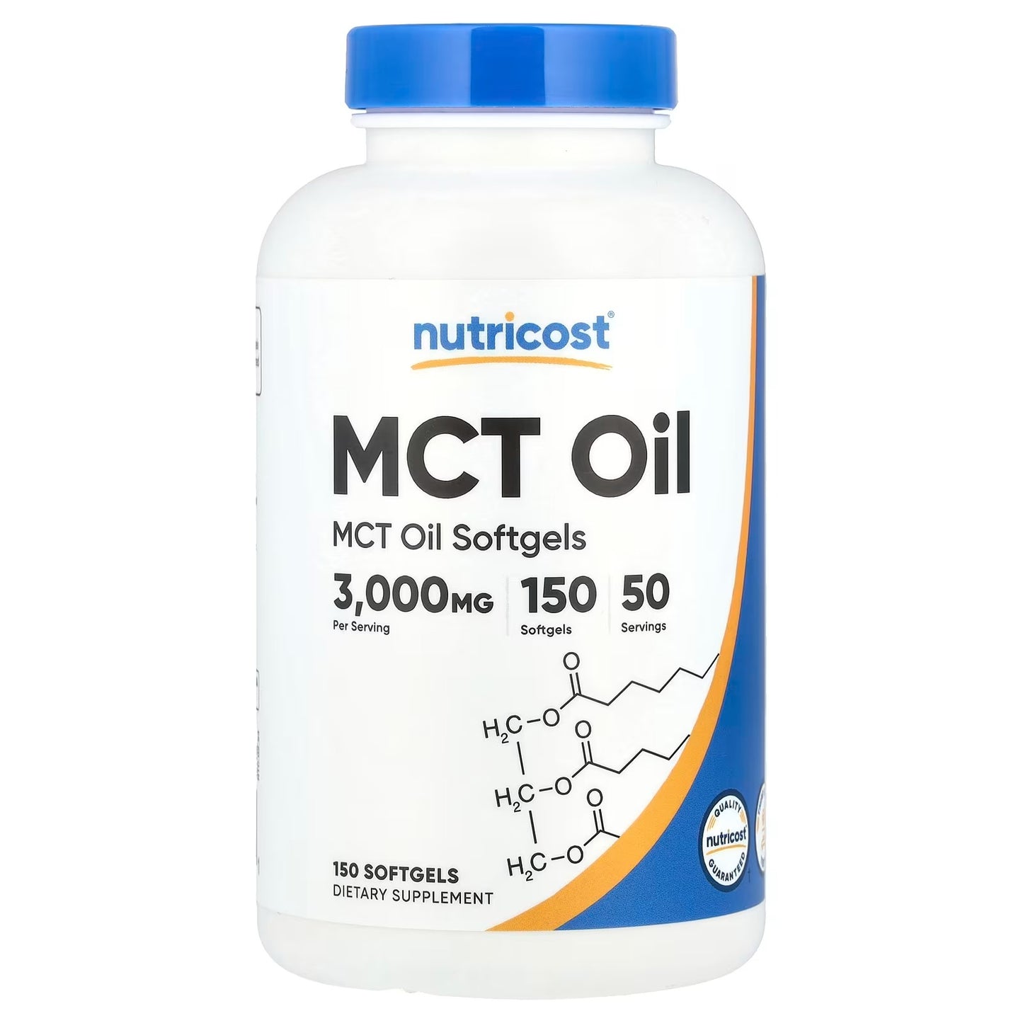 Nutricost MCT Oil Softgels 1000mg – 150 Softgels, 3000mg Per Serving, MCT Supplement