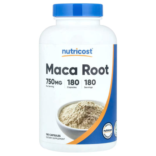 Nutricost Maca Root 750mg – 180 Capsules, 180 Servings, Herbal Maca Supplement