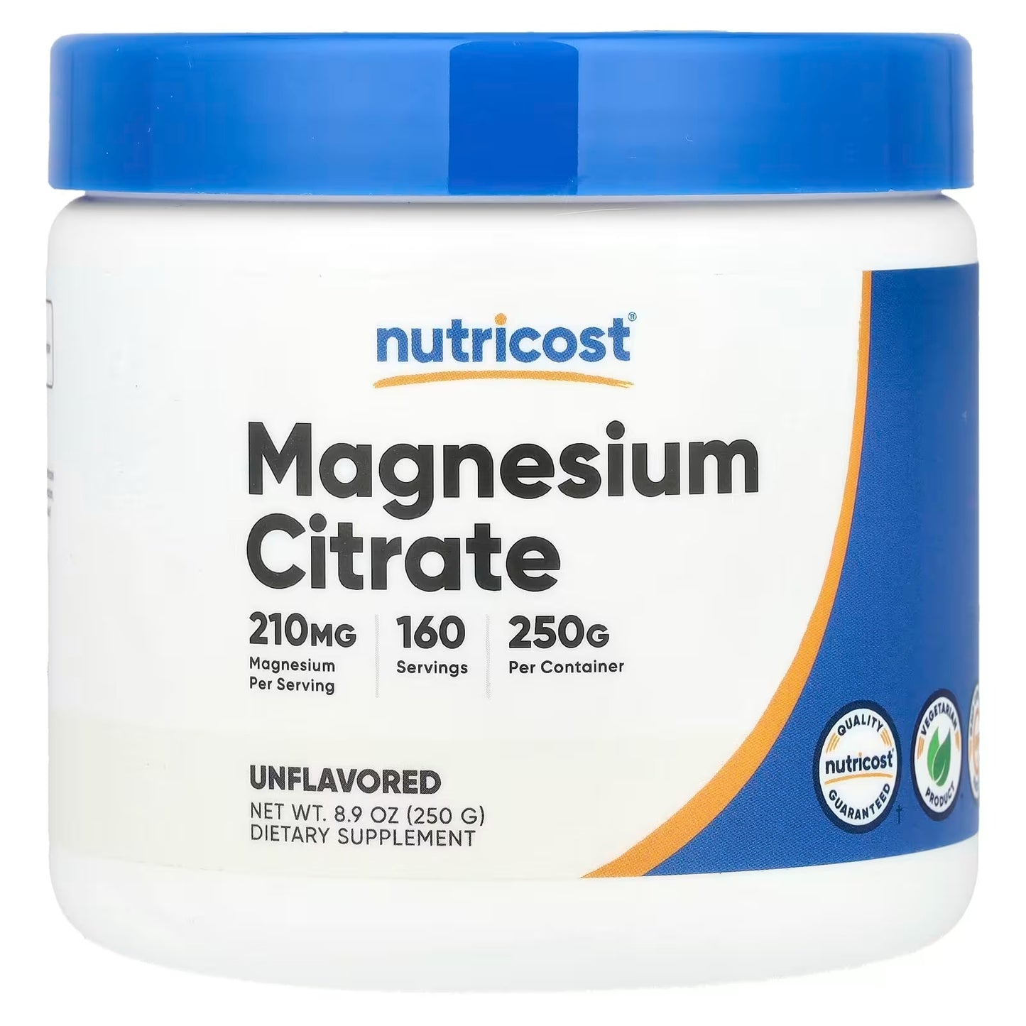 Nutricost Magnesium Citrate Powder 250g – Unflavored Magnesium Supplement, Easy-Mix Mineral Powde