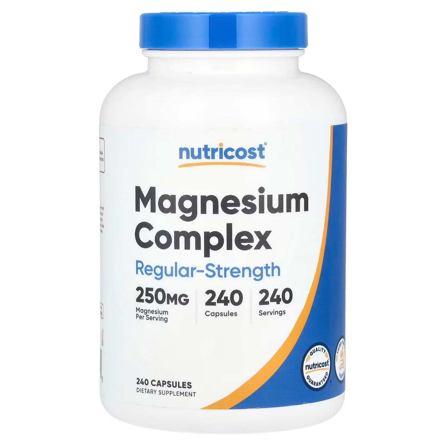 Nutricost Magnesium Complex 250mg – 240 Capsules, Oxide, Citrate & Glycinate, Gluten-Free & GMO-Free