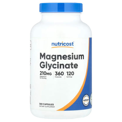 Nutricost Magnesium Glycinate Capsules (210mg) 360 Capsules