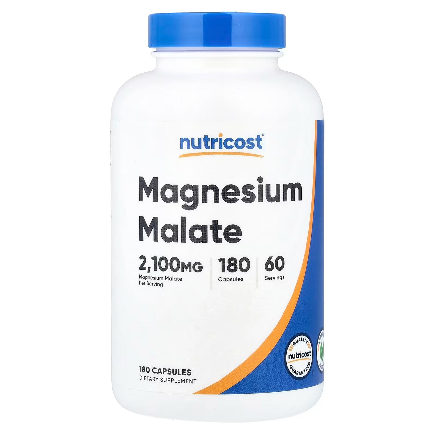Nutricost Magnesium Malate 2100mg – 180 Vegetarian Capsules, Gluten-Free & GMO-Free