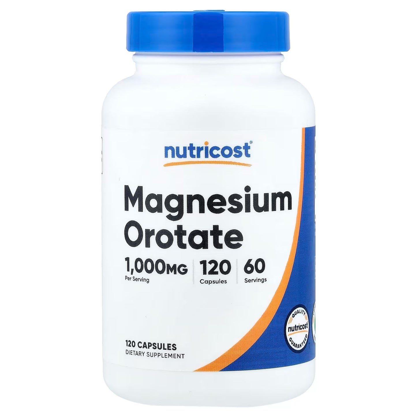 Nutricost Magnesium Orotate 1000mg – 120 Capsules, 60 Servings, 500mg Per Capsule, Gluten-Free & GMO-Free