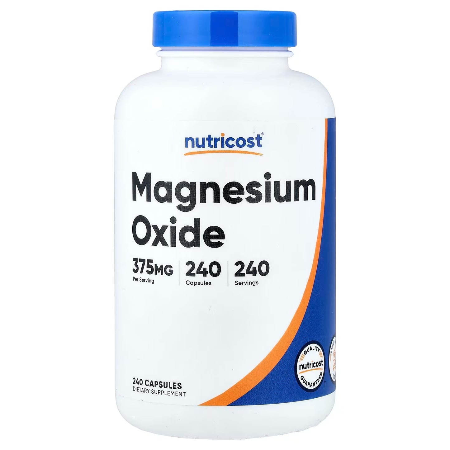 Nutricost Magnesium Oxide 375mg – 240 Capsules, 210mg Magnesium, GMO-Free Mineral Supplement