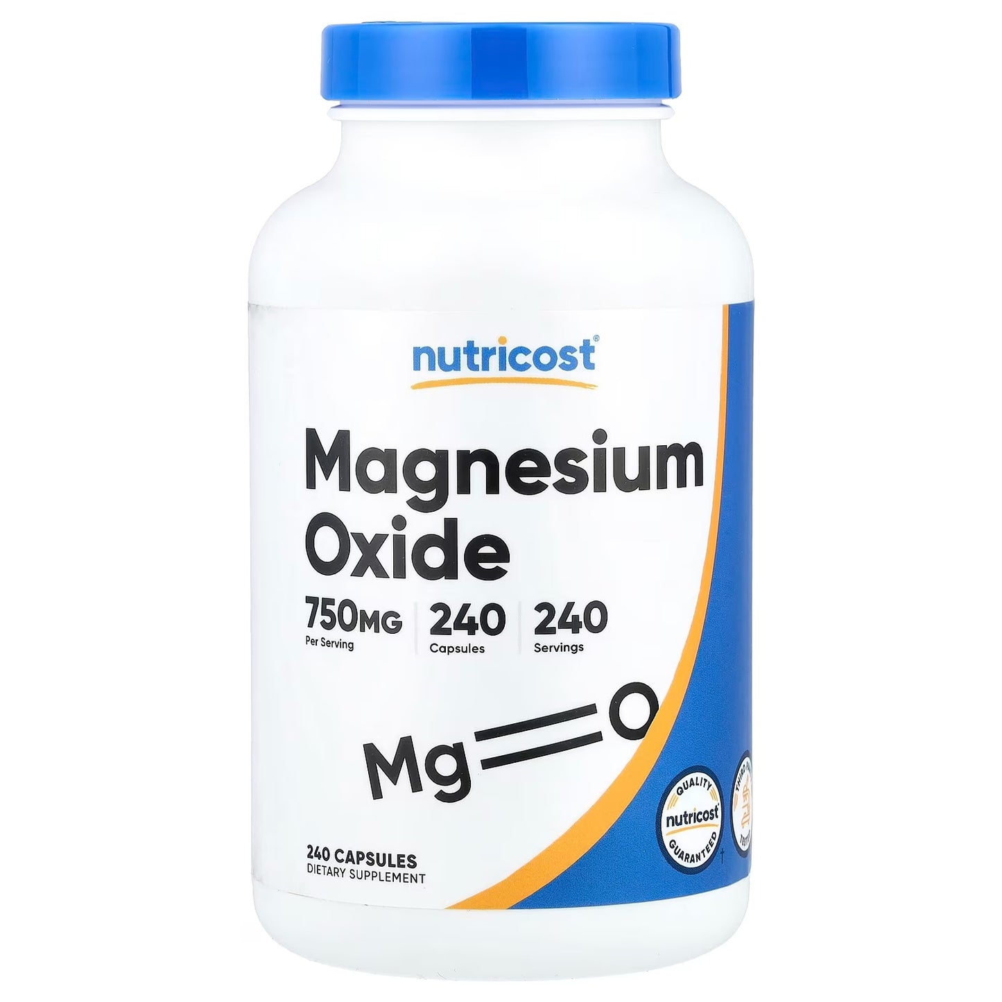 Nutricost Magnesium Oxide 750mg – 240 Capsules, 420mg Magnesium, GMO-Free Supplement