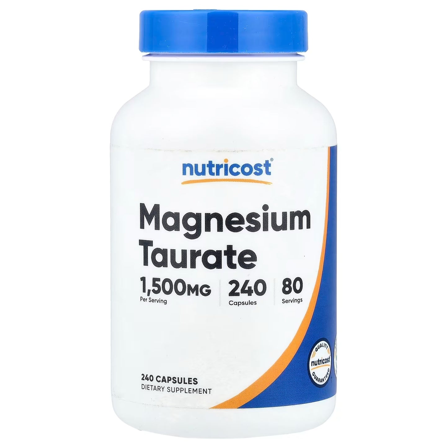 Nutricost Magnesium Taurate 1500mg – 240 Vegan Capsules, 80 Servings, Gluten-Free & GMO-Free