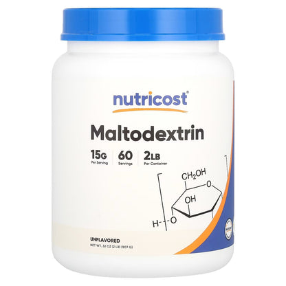 Nutricost Maltodextrin Powder 2 lbs (907g) – Gluten-Free & Non-GMO Carbohydrate Supplement