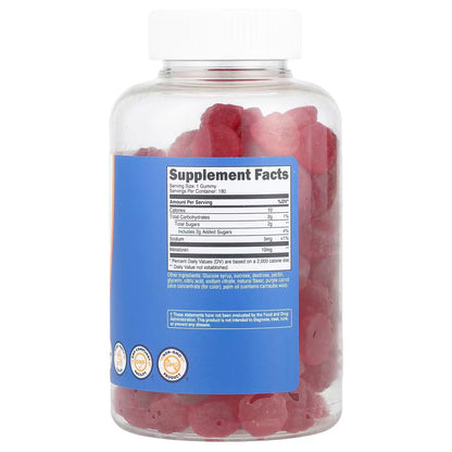 Nutricost Melatonin Gummies 10mg – Strawberry Flavored, 180 Gummies, No Corn Syrup