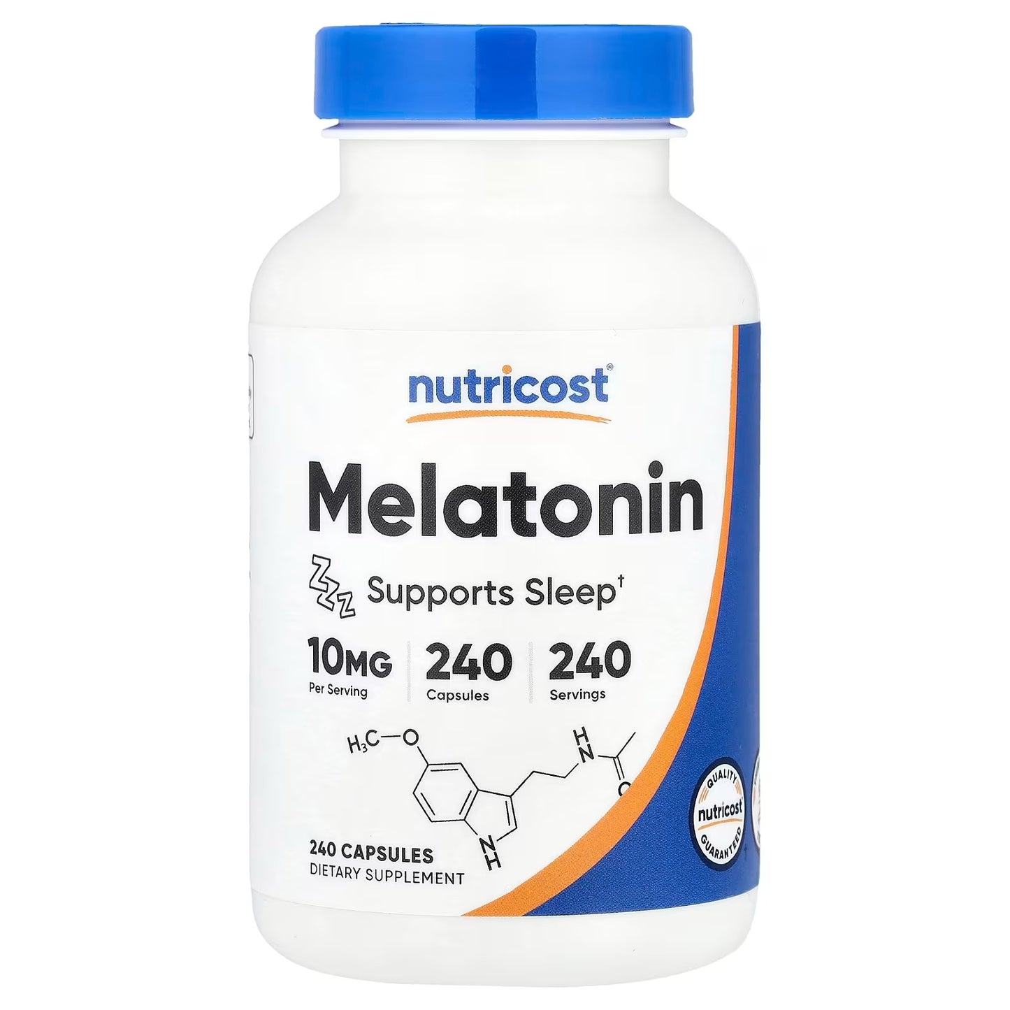 Nutricost Melatonin 10mg – 240 Tablets, Gluten-Free & GMO-Free Sleep Support Supplement