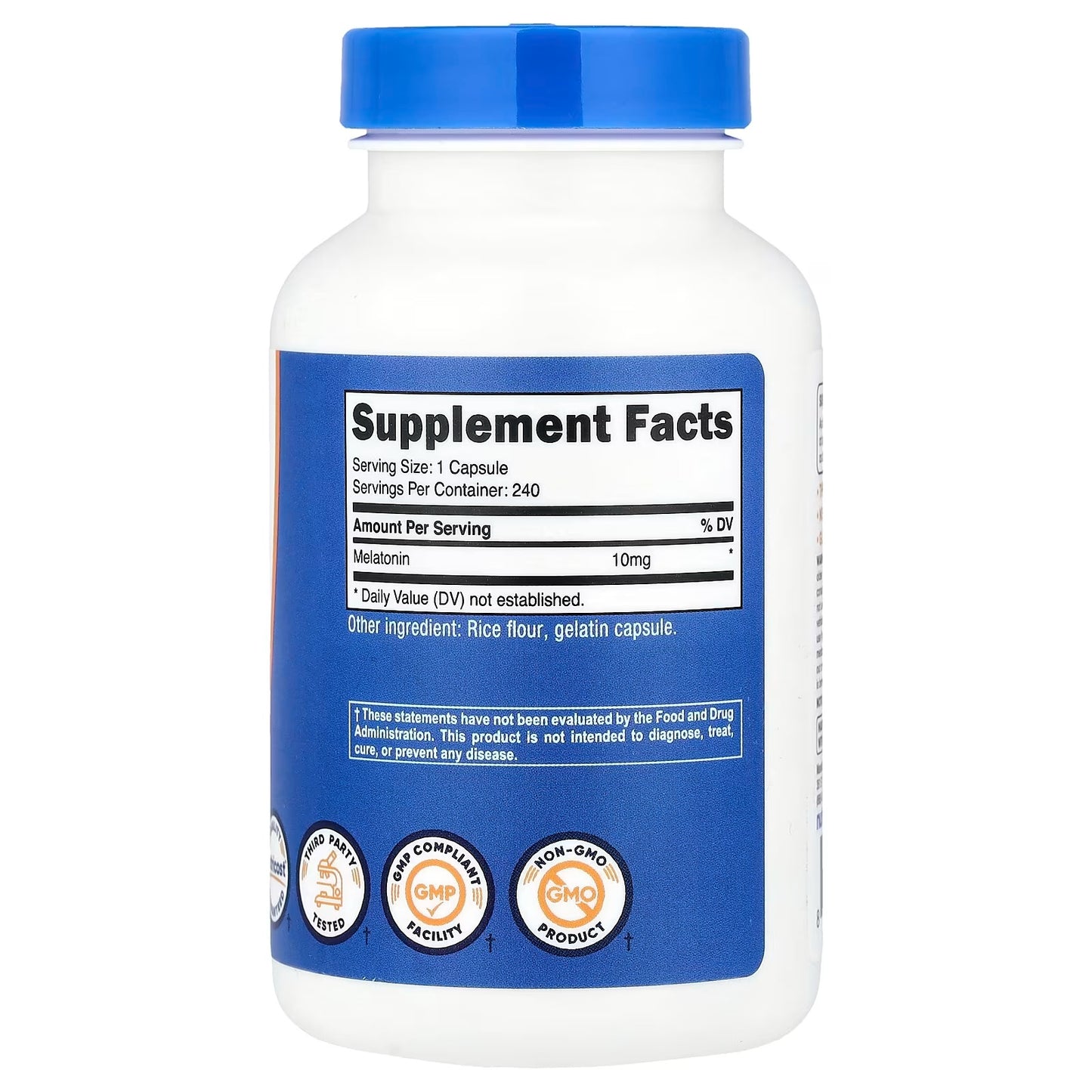 Nutricost Melatonin 10mg – 240 Tablets, Gluten-Free & GMO-Free Sleep Support Supplement