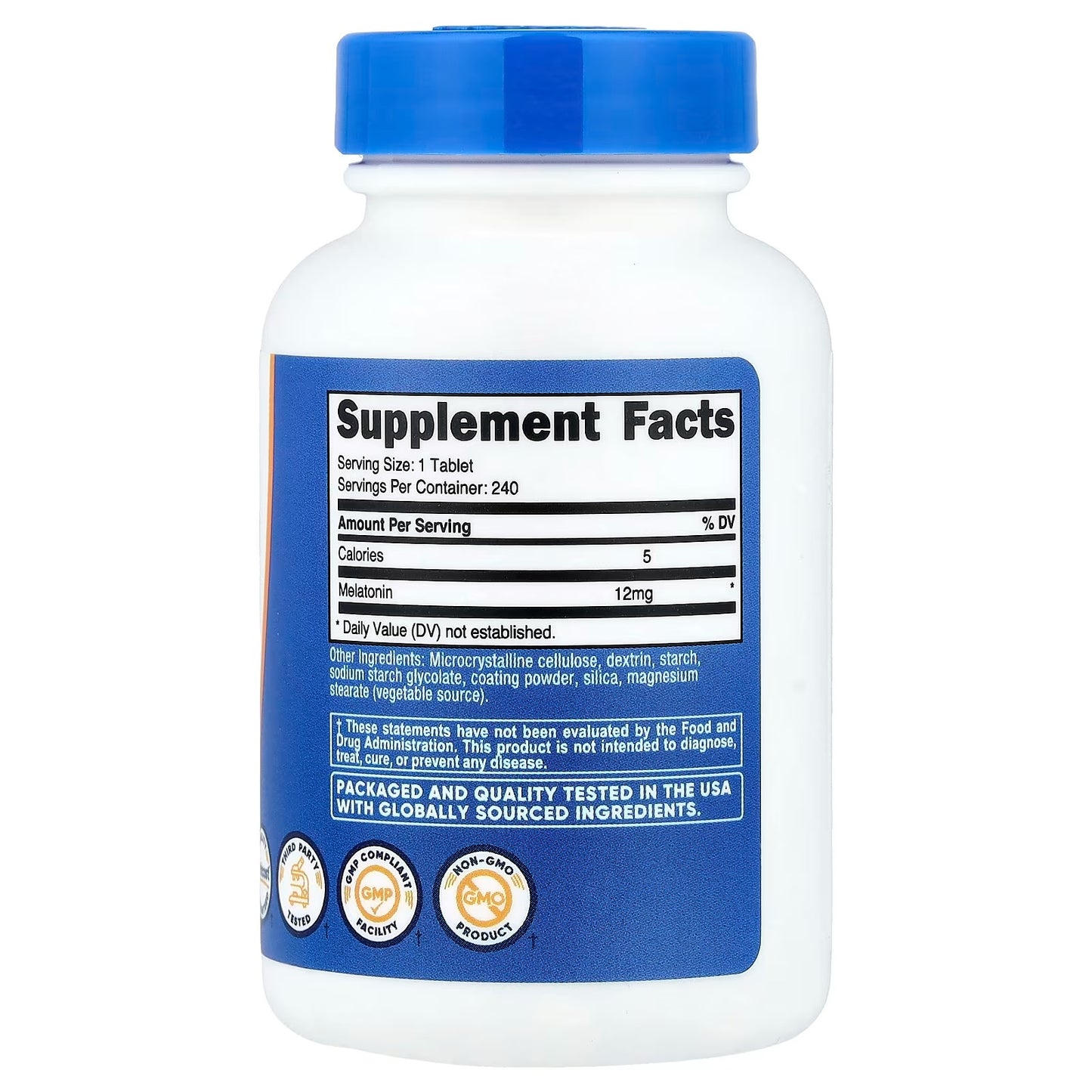 Nutricost Melatonin 12mg – 240 Tablets, Gluten-Free & GMO-Free Sleep Support Supplement