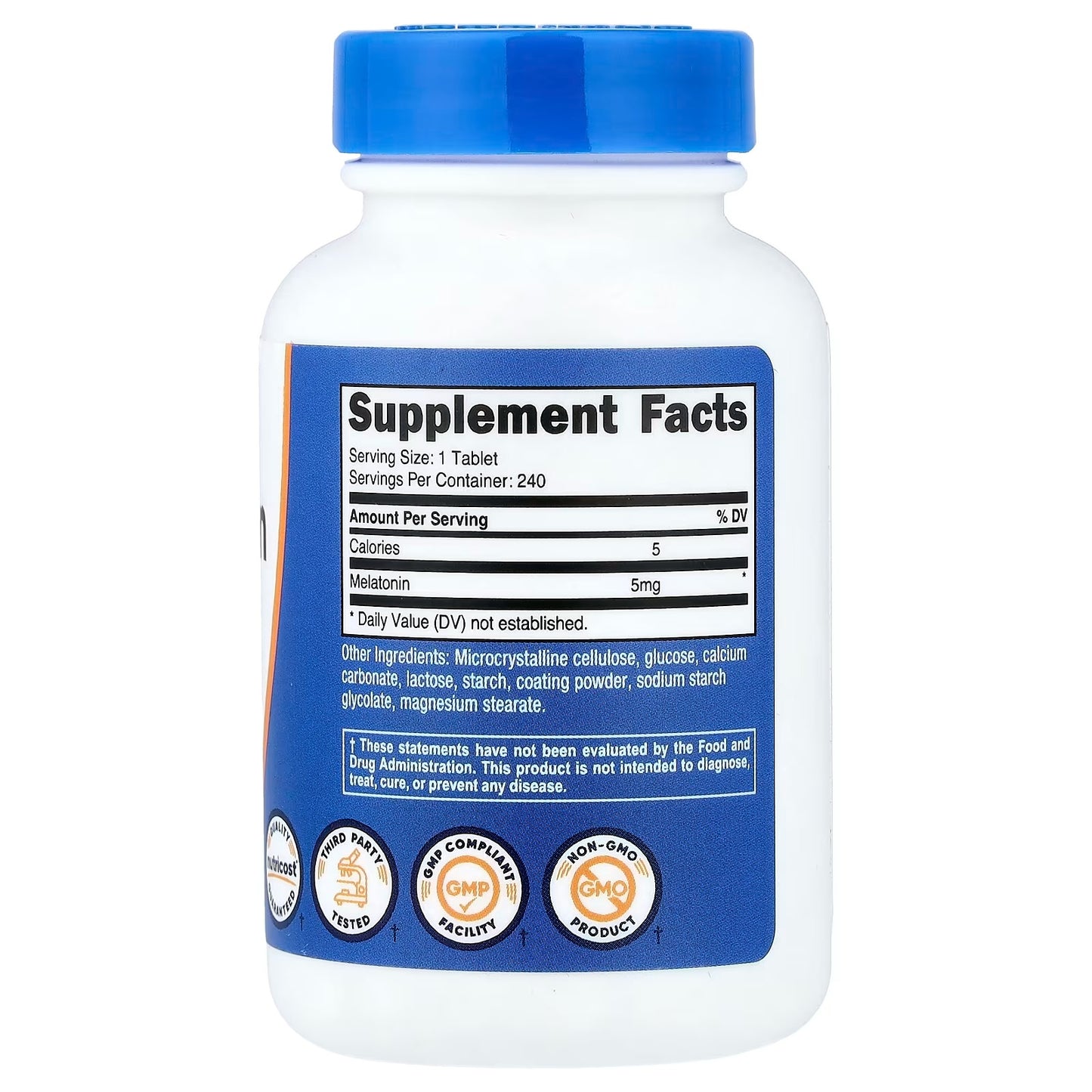 Nutricost Melatonin 5mg – 240 Capsules, Gluten-Free & GMO-Free Sleep Support Supplement