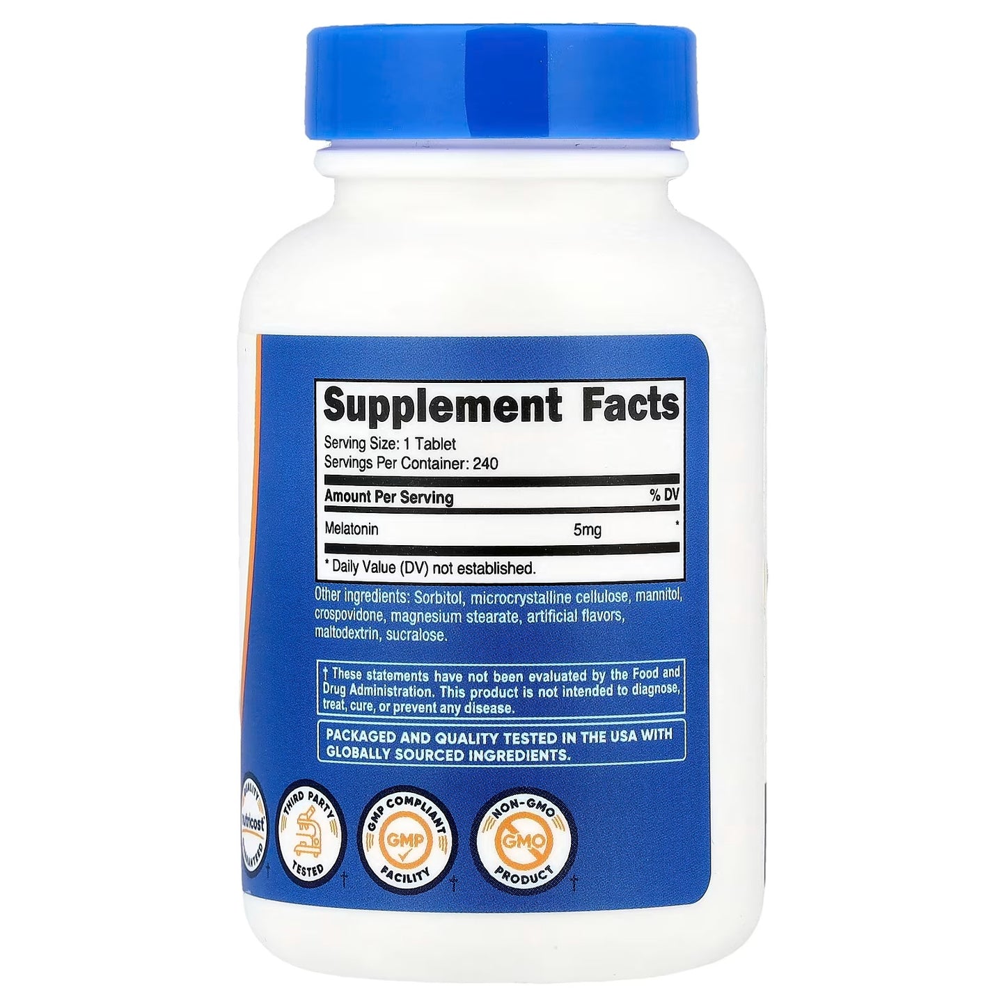 Nutricost Melatonin 5mg – 240 Fast-Dissolve Tablets, Mixed Berry, GMO-Free Sleep Supplement