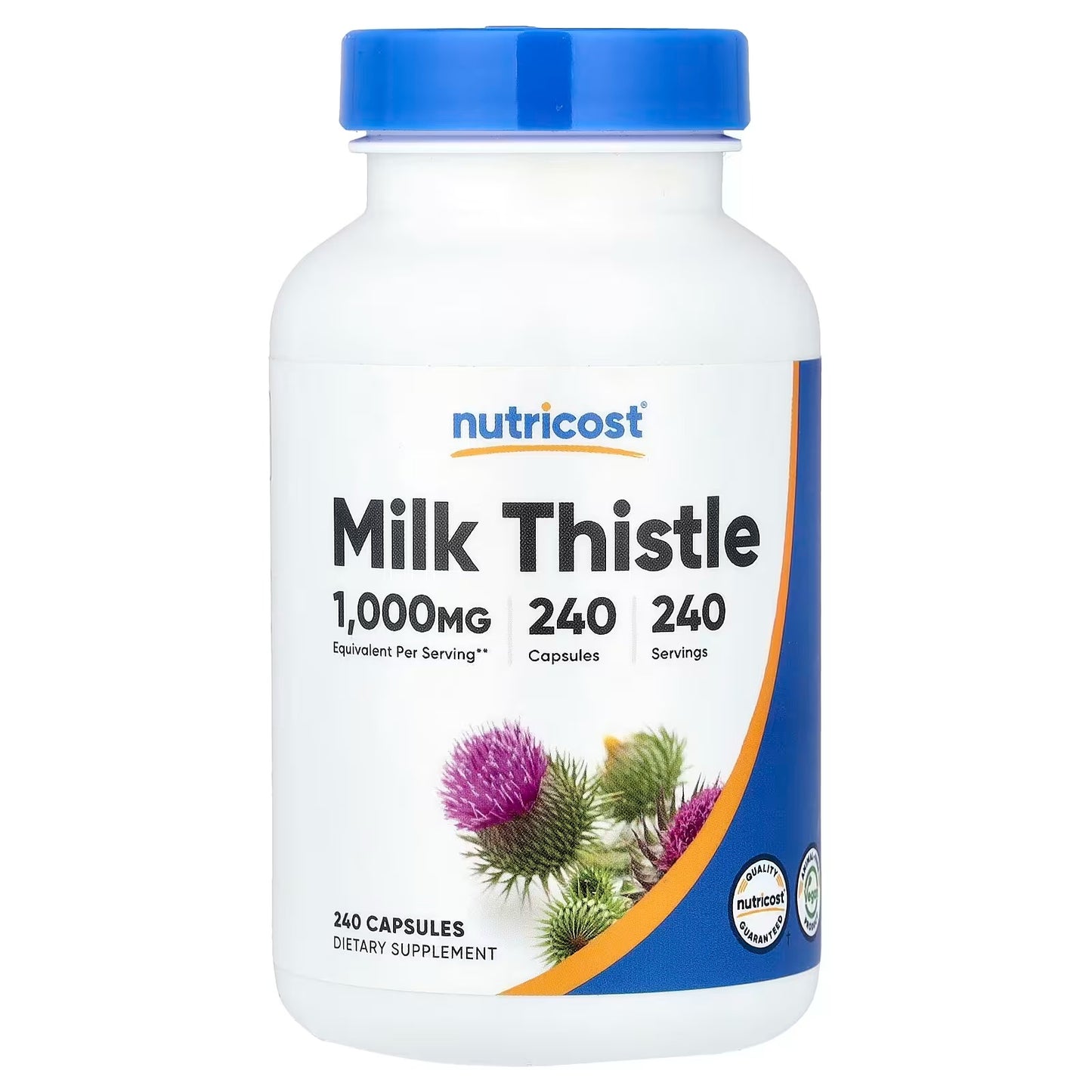 Nutricost Milk Thistle Extract – 240 Capsules | Vegan Gluten-Free & GMO-Free