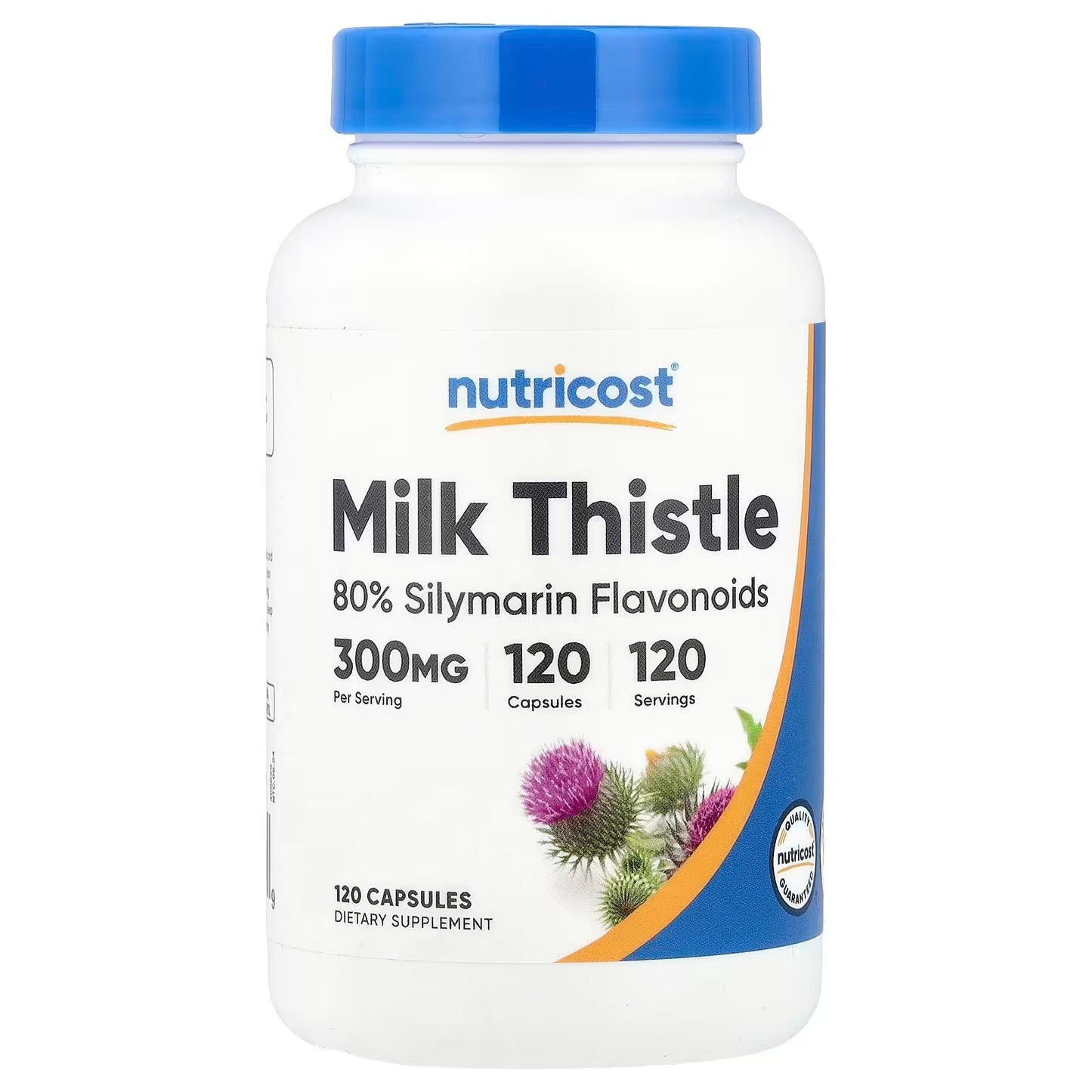 Nutricost Milk Thistle 300mg – 120 Capsules, 80% Silymarin, Herbal Extract Supplemen