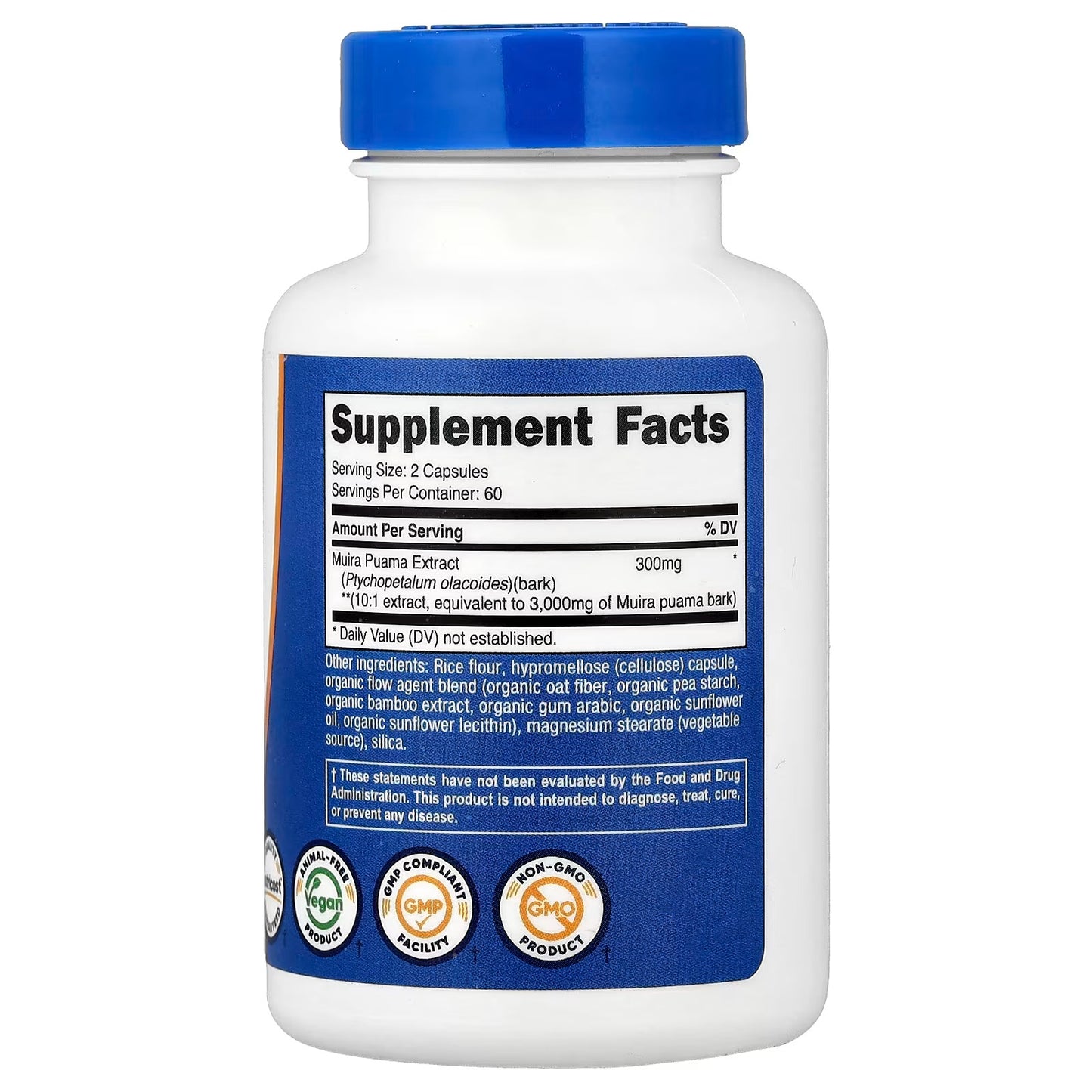Nutricost Muira Puama Extract – 120 Capsules, 60 Servings, Herbal Botanical Supplement
