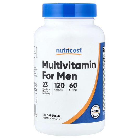 Nutricost Multivitamin for Men – 120 Capsules, Complete Vitamins & Minerals Daily Supplement