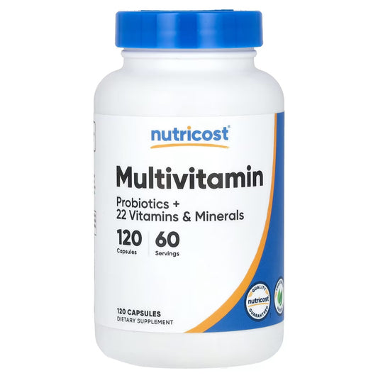 Nutricost Multivitamin with Probiotics – 120 Vegetarian Capsules, Vitamins & Minerals