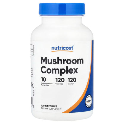 Nutricost Mushroom Complex – 120 Capsules, 120 Servings, Premium Mushroom Supplement
