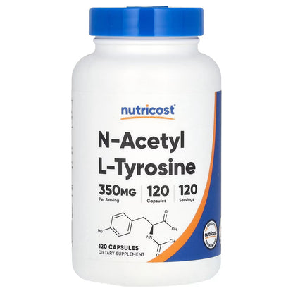 Nutricost N-Acetyl L-Tyrosine (NALT) 350mg – 120 Capsules, Amino Acid Supplement