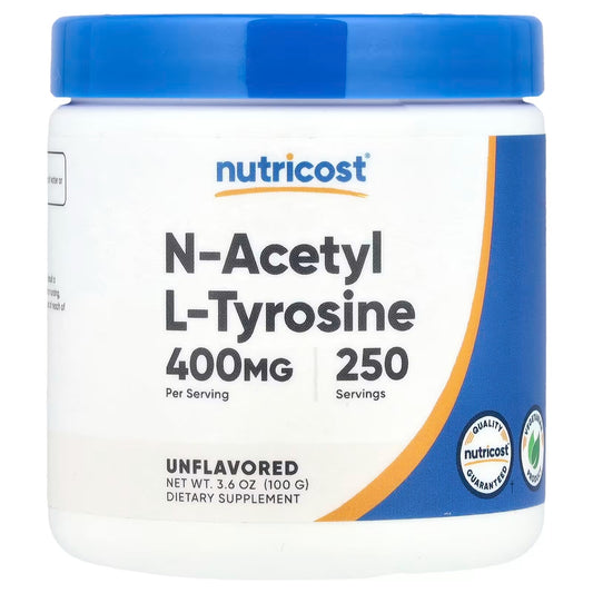 Nutricost N-Acetyl L-Tyrosine (NALT) Powder 100g – Pure NALT Amino Acid Supplement