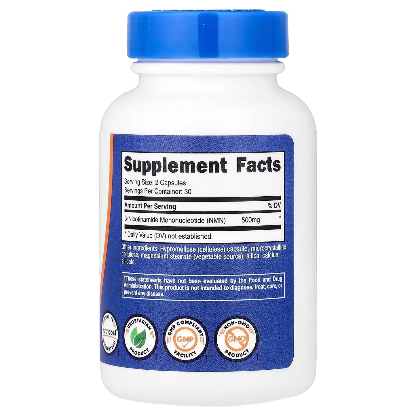 Nutricost NMN 500mg (Nicotinamide Mononucleotide) – 60 Vegetarian Capsules, 30 Servings, GMO-Free & Gluten-Free