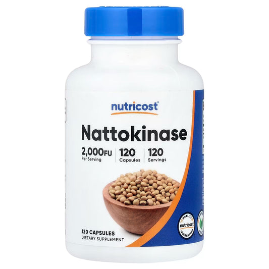 Nutricost Nattokinase 2,000 FU – 120 Capsules | Gluten-Free, GMO-Free & Vegetarian