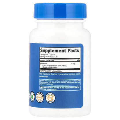Nutricost Nattokinase 2000 FU – 120 Capsules, Gluten-Free & GMO-Free Enzyme Supplement